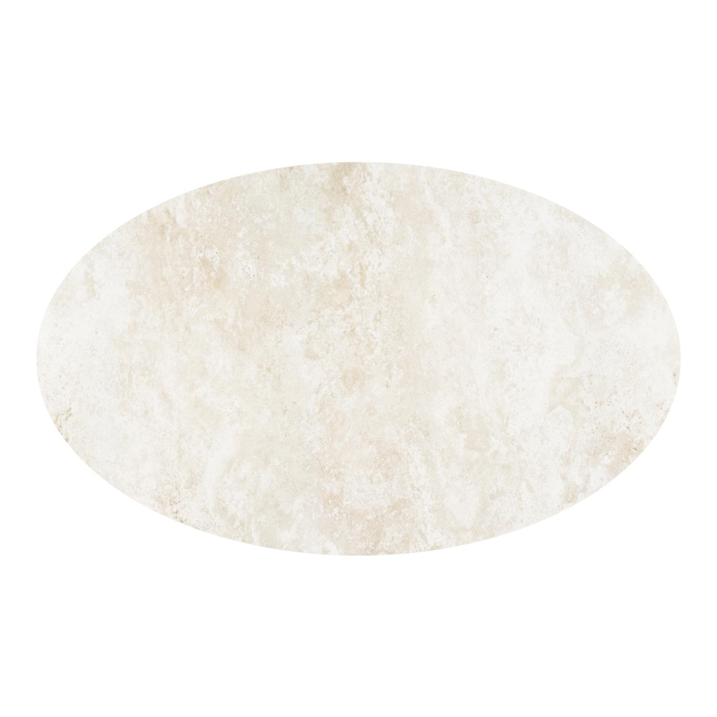 Fano tuintafel ovaal in beige aluminium en volkeramiek Rapolano L 180 x B 110 cm