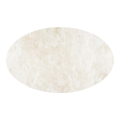 Fano tuintafel ovaal in beige aluminium en volkeramiek Rapolano L 180 x B 110 cm