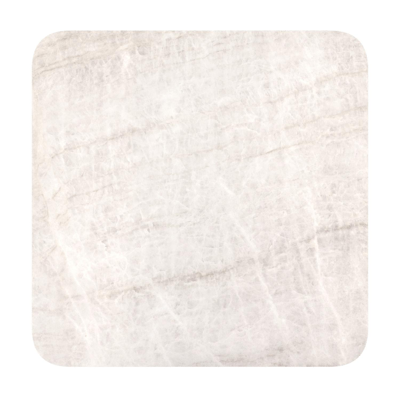 Table de jardin Fano inclinable carré arrondi en aluminium noir et céramique pleine Taj Mahal - Lg. 80 x Lrg. 80 x Haut. 72.5 cm