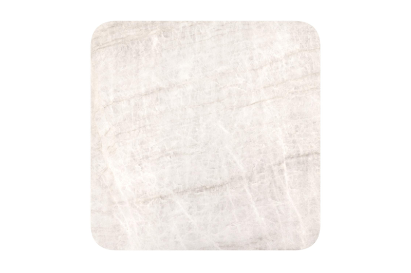 Fano tuintafel afgerond vierkant in zwart aluminium en volkeramiek Taj Mahal - L 80 x B 80 x H 72.5 cm