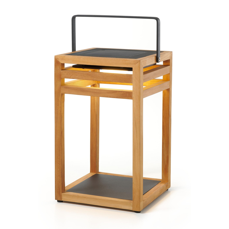 Lampe solaire d'extérieur à LED Vesper - teck