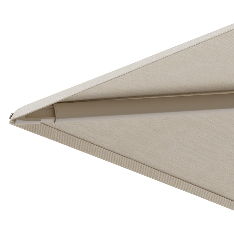 Parasol pendant Minore avec fonction tilt en aluminium beige avec toile de parasol en All Weather Sunbrella Premium beige - Lg. 400 x Lrg. 300 cm (sans pied de parasol)