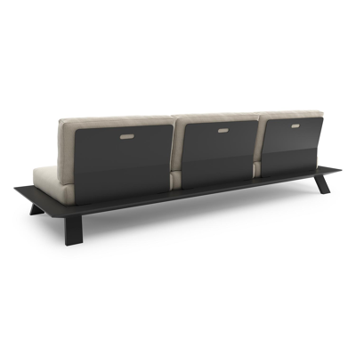 Cesano loungeset in zwart aluminium met lopi marble all weather Sunbrella® luxe kussen