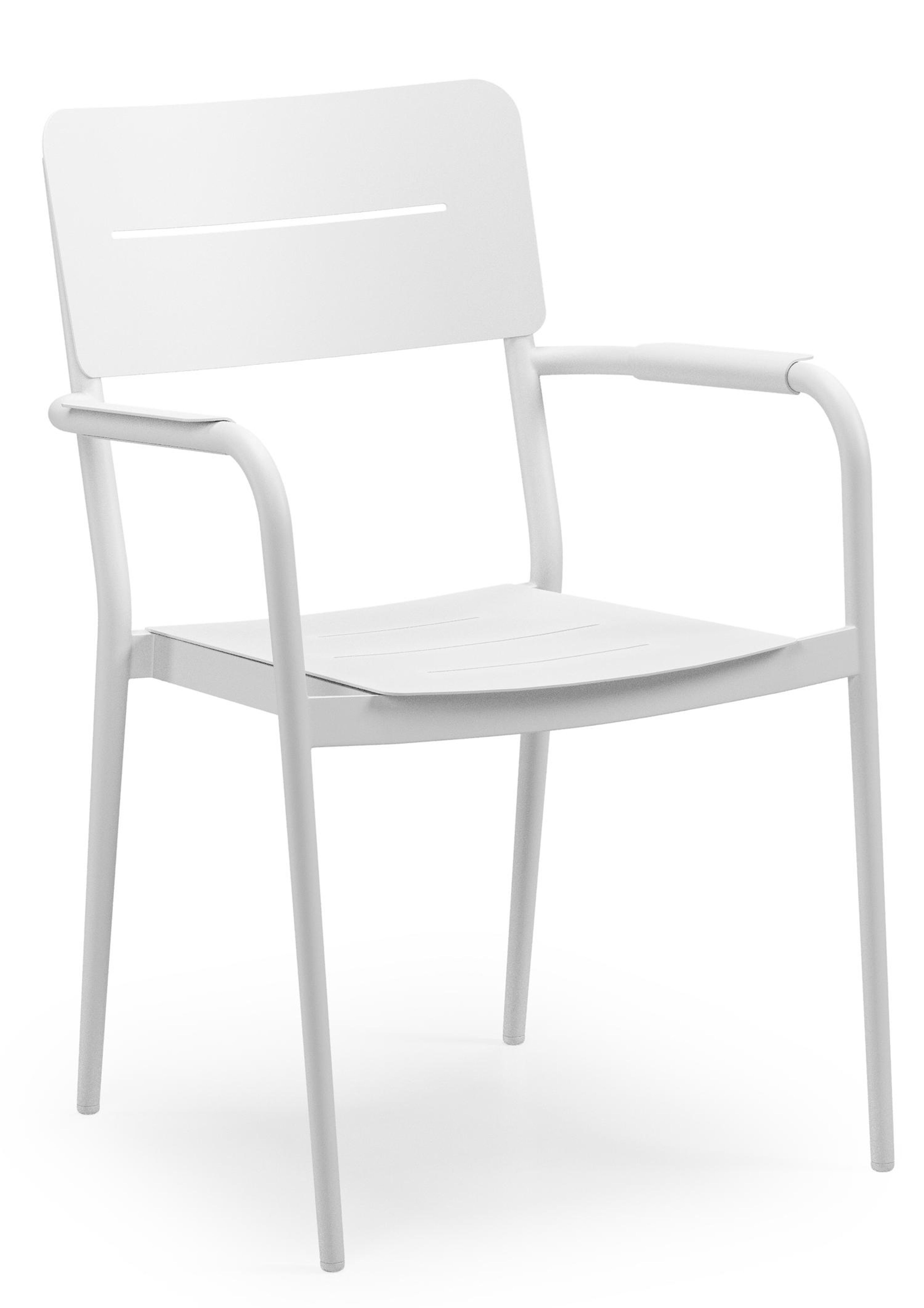 Salto tuinstoel in wit aluminium