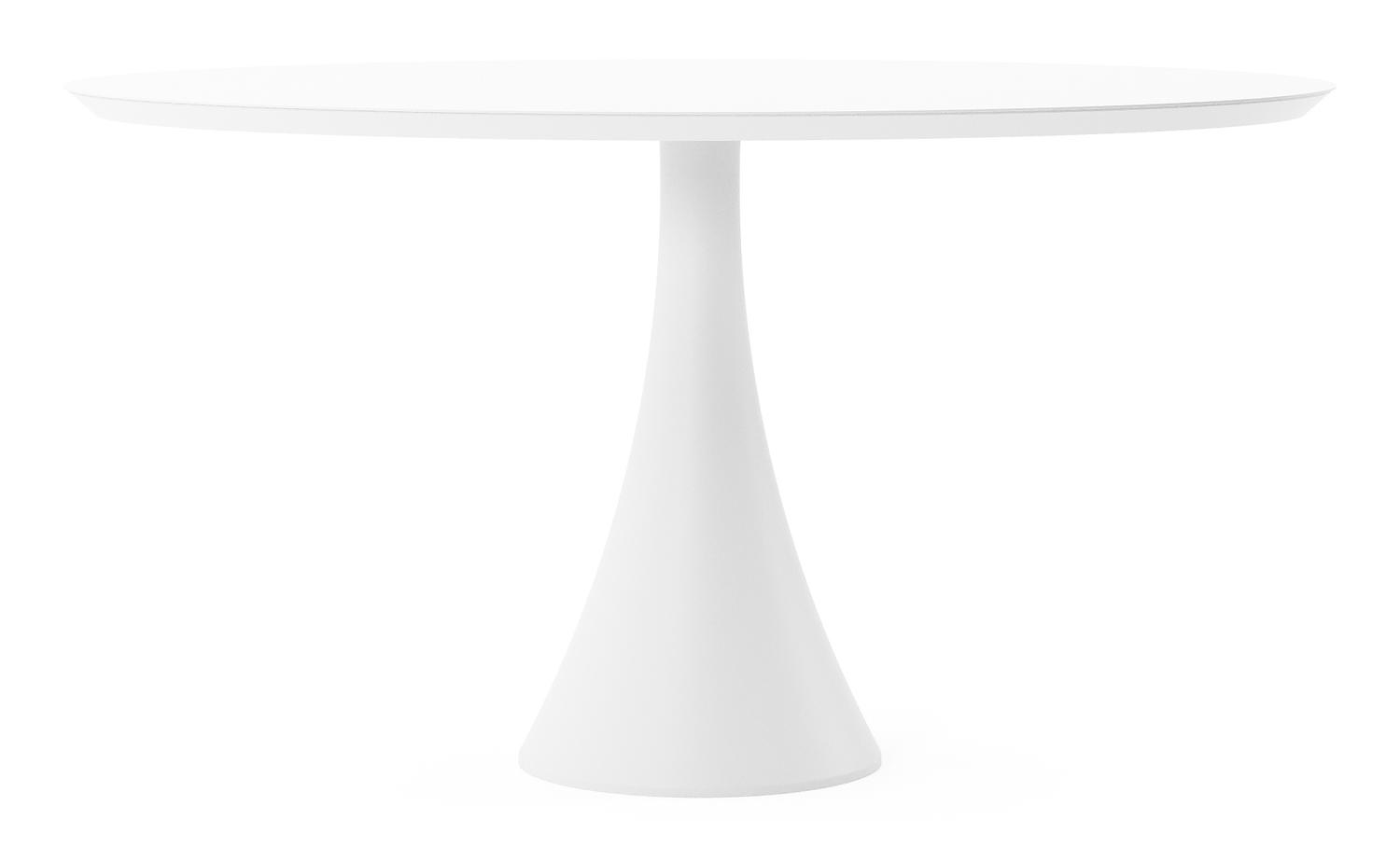 Fano tuintafel ovaal in wit aluminium - L 140 x B 80 x H 75 cm