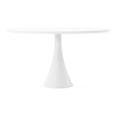 Table de jardin Fano ovale en aluminium blanc - Lg. 140 x Lrg. 80 x Haut. 75 cm