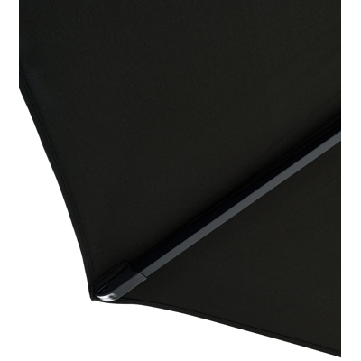 Viola staanparasol in zwart aluminium met zwart weather+ softtouch parasoldoek - L1 300 x L2 400 cm (met voet)
