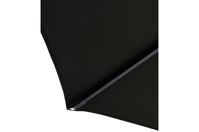Viola staanparasol in zwart aluminium met zwart weather+ softtouch parasoldoek - L1 300 x L2 400 cm (zonder voet)