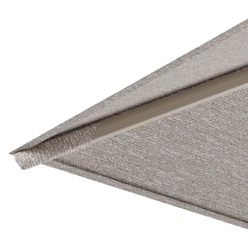 Parasol pendant Rufina avec fonction tilt en aluminium beige et toile de parasol en All Weather Sunbrella® Luxe Tundra Sand  - Lg.1 300 x Lg.2 300 cm (sans pied de parasol