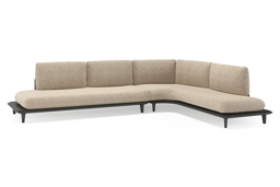 Chaise longue links + 2-zit