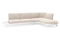 Chaise longue links + 2-zit