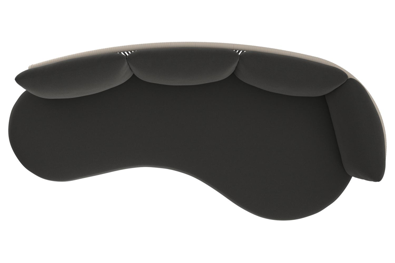 Lomano loungebank in zwart aluminium en beige verticaal geweven luxe vlakke rope met natte sooty all weather sunbrella® luxe kussen