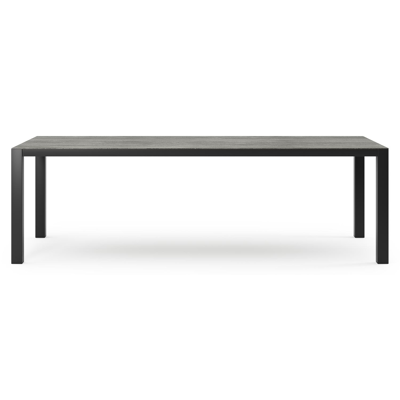 Como tuintafel in zwart aluminium en volkeramiek aspen grey - L 240 x B 100 x H 75 cm