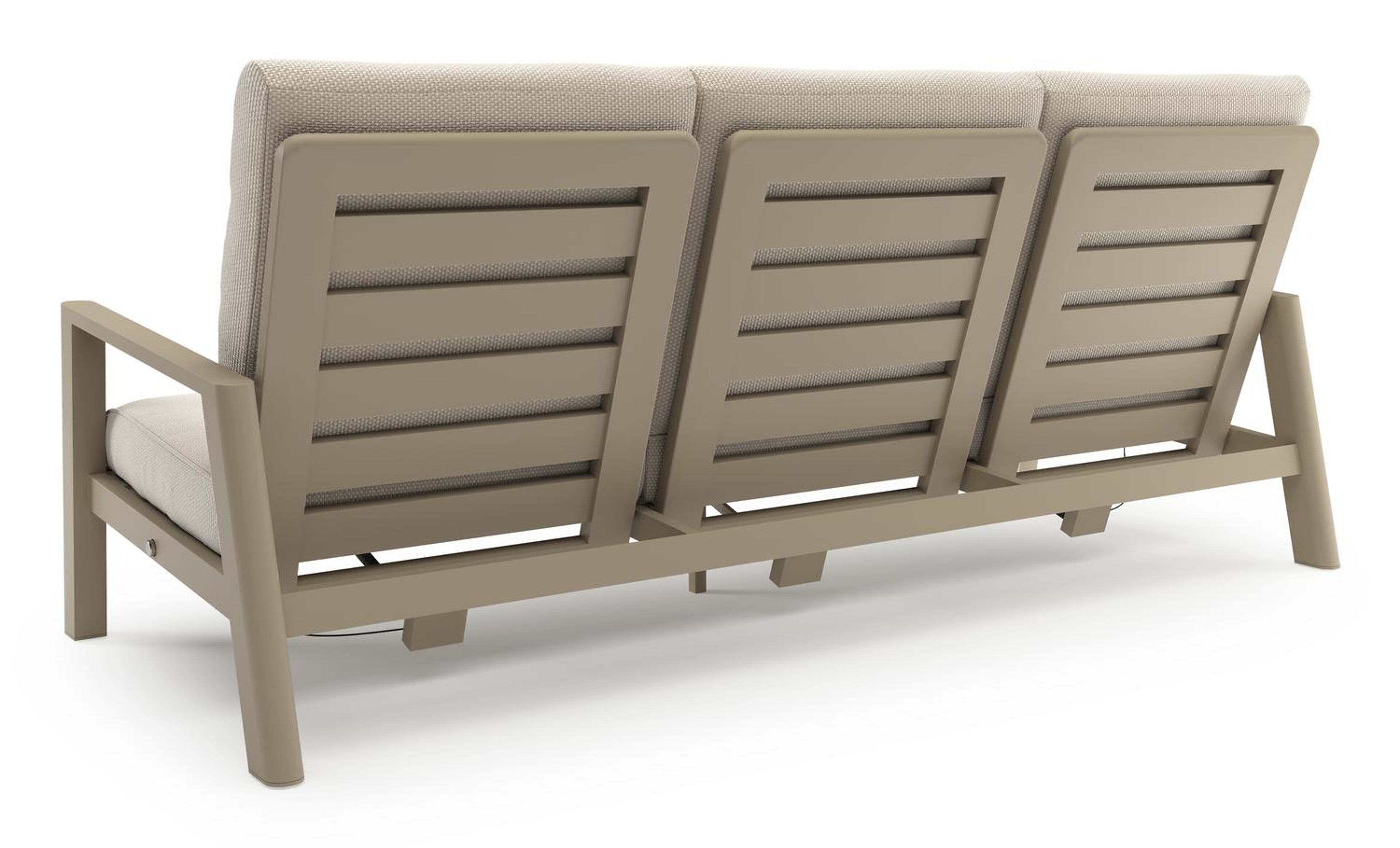 Cirello loungeset in beige aluminium met althea off white all weather cosytica kussen