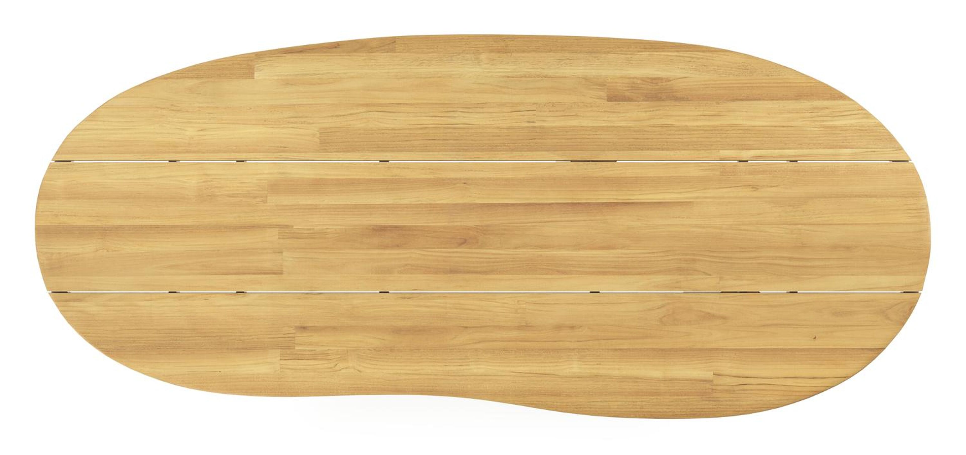 Organo tuintafel organisch in wit aluminium en teak L 280 x B 120 x H 74 cm