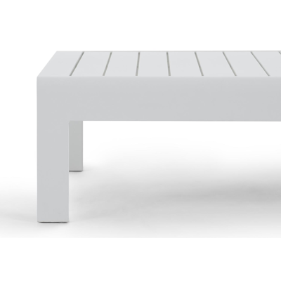 Aurano loungetafel in wit aluminium - L 85 x B 83 x H 32 cm