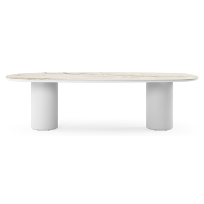 Amico tuintafel bombo in wit aluminium en volkeramiek Colorado Dunes - L 270 x B 125 x H 73.5 cm