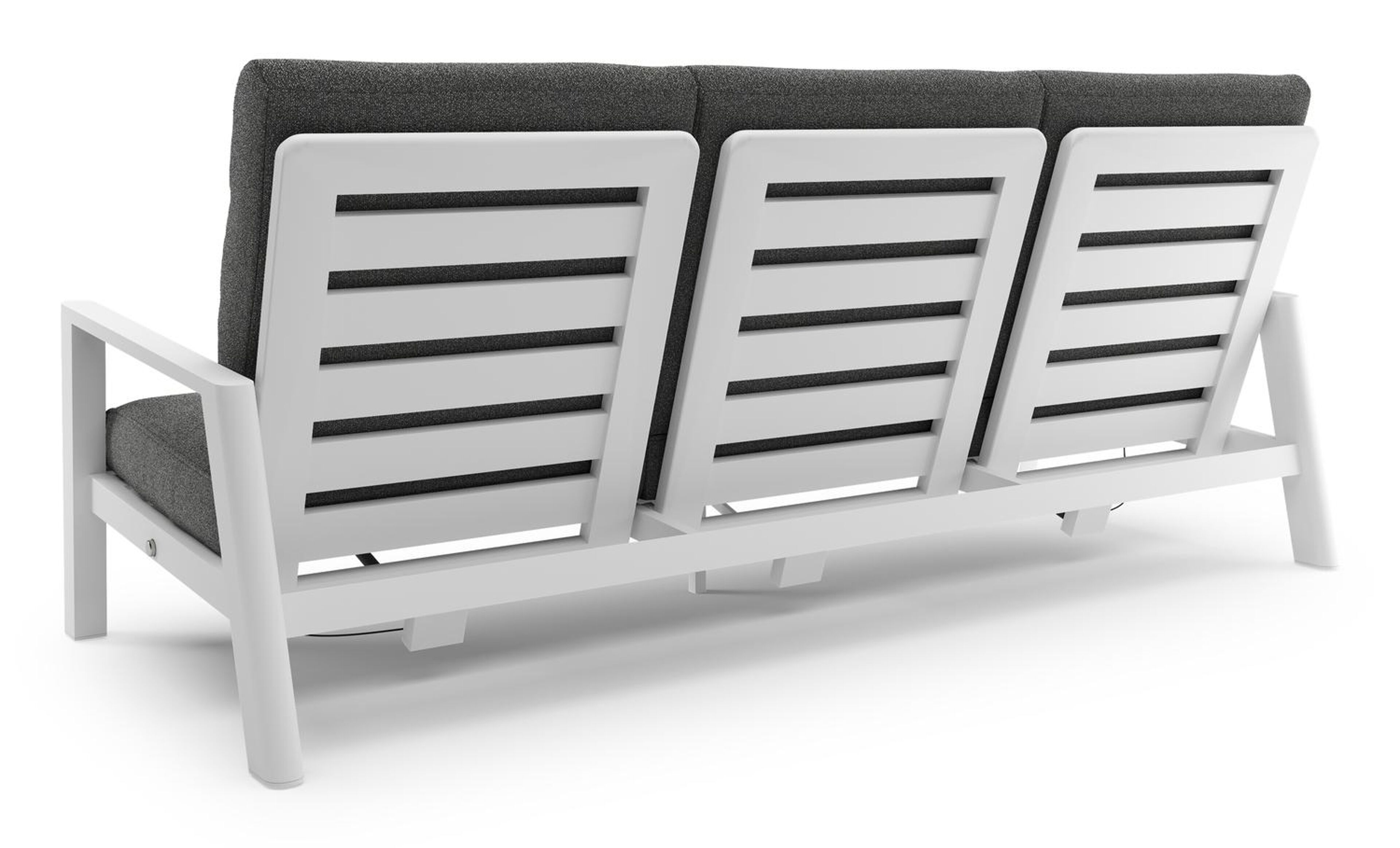 Cirello loungebank in wit aluminium met catania black all weather cosytica kussen