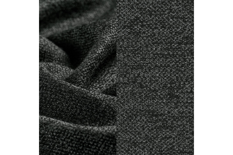 Donato loungebank in teak en beige verticaal geweven ronde rope met all weather sunbrella® luxe Chartres Sooty kussen