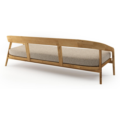 Lacrima loungebank in teak met bora jungle all weather Cosytica kussen