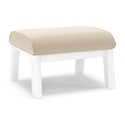 Cirello poef in wit aluminium met althea chalk all weather cosytica kussen