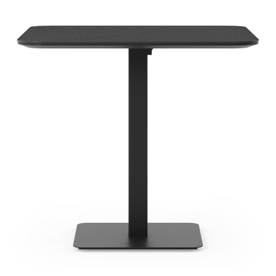 Fano kantelbare tuintafel vierkant afgerond in zwart aluminium en volkeramiek nero black - L 80 x B 80 x H 72.5 cm