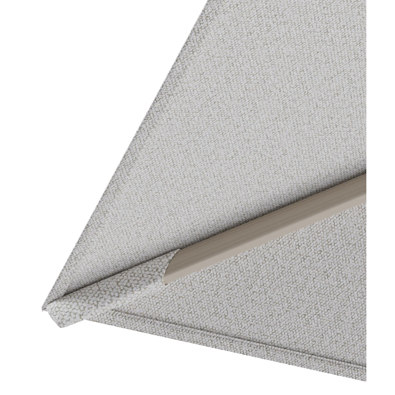 Parasol pendant Rufina avec fonction tilt en aluminium beige et toile de parasol en All Weather Solica Ego Birch  - Lg.1 400 x Lg.2 300 cm (sans pied de parasol