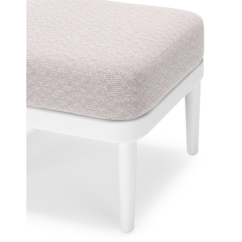 Pouf Orso en aluminium blanc et coussins en all weather sunbrella® luxe Wander Gobi