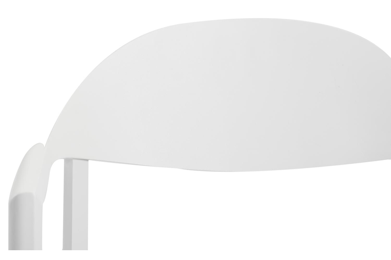 Fano (Piemonte) stapelbare tuinstoel in wit aluminium