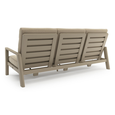 Cirello loungebank in beige aluminium met soul papyrus all weather solica kussen