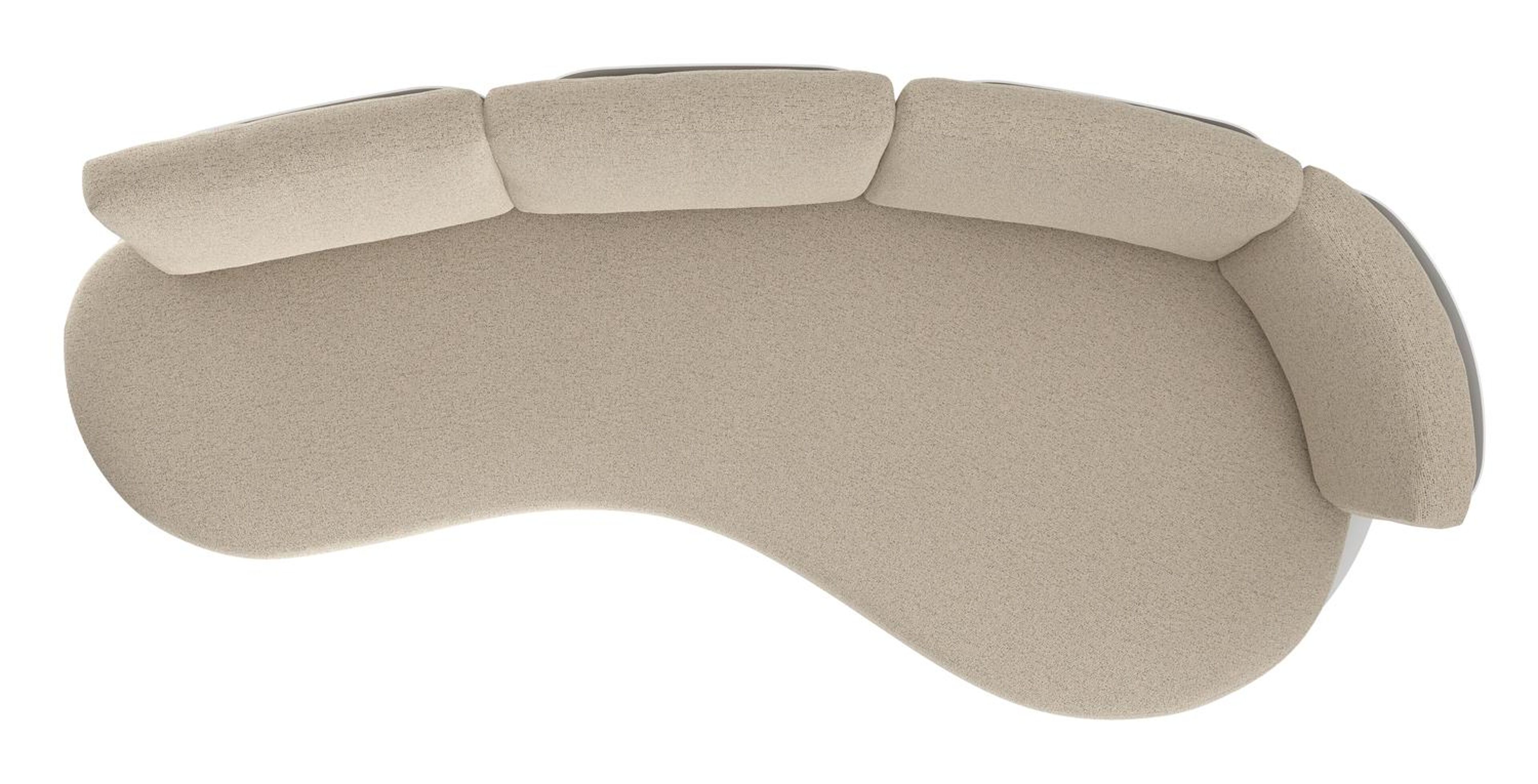 Donato loungebank in wit aluminium met marbella beige all weather cosytica kussen