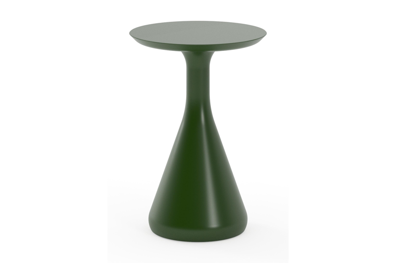 Bomero bijzettafel in groen aluminium - Dia. 34 x H 46 cm