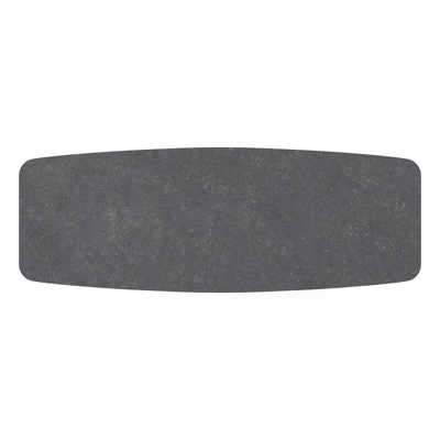 Table de jardin Lacrima en aluminium noir et céramique pleine pierre bleue - Lg 315 x Larg. 115 x H 74 cm