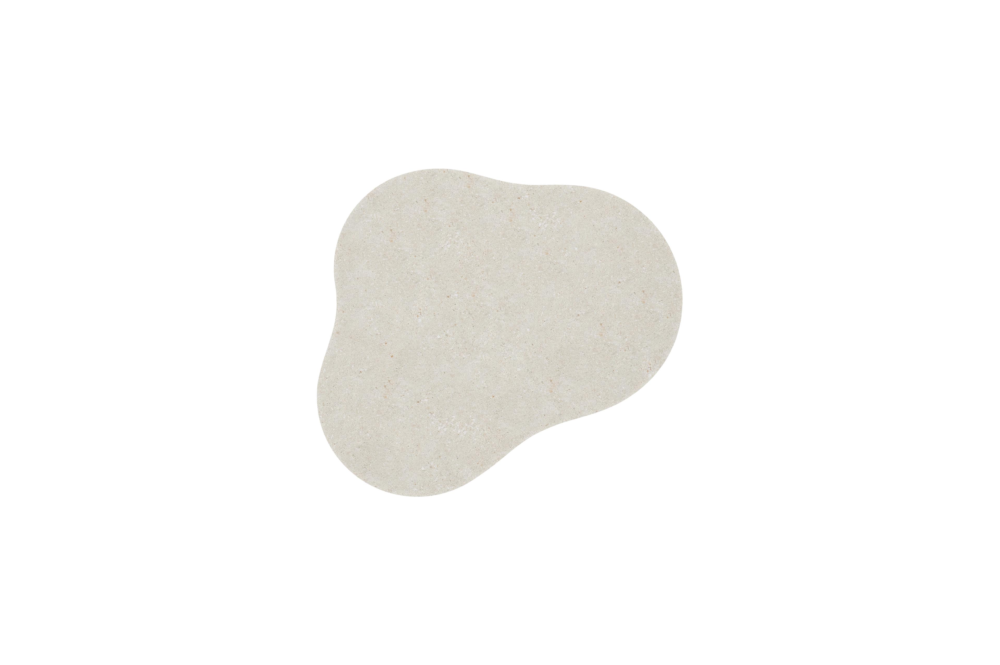 Lomano loungetafel cloud in beige aluminium en volkeramiek Shilin - L 131 x B 108 x H 25 cm