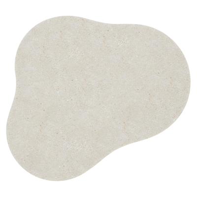 Table de basse Lomano cloud en aluminium beige et céramique pleine Shilin - Lg. 131 x Lrg. 108 x Haut. 25 cm