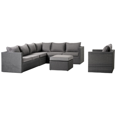 Gio tussenstuk zwart-grijs -  en polyester - 1 persoon