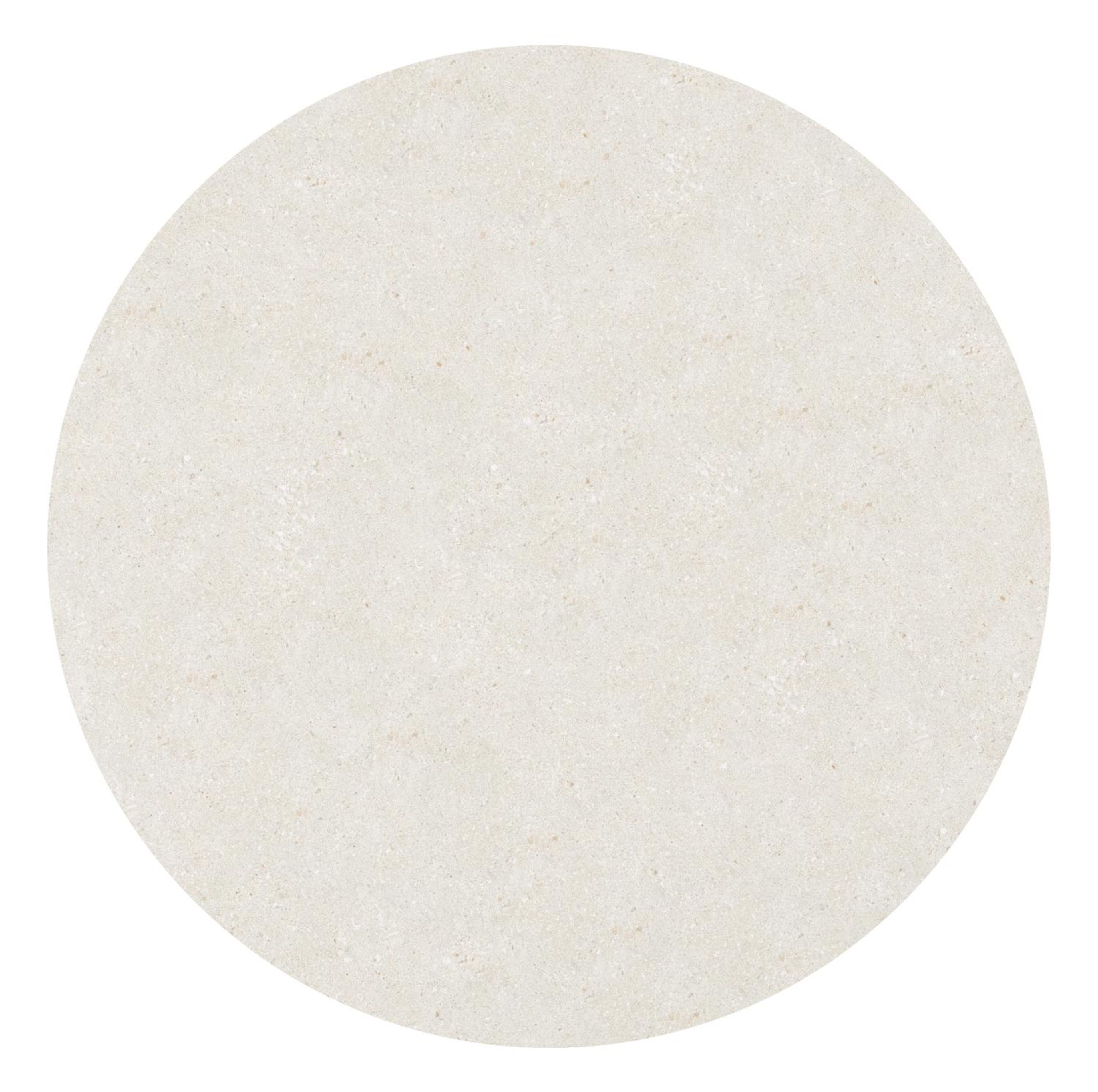 Table de jardin Amico rond en aluminium blanc et céramique pleine Shilin - Diam. 148 x Haut. 74 cm