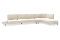 Chaise longue links + 3-zit