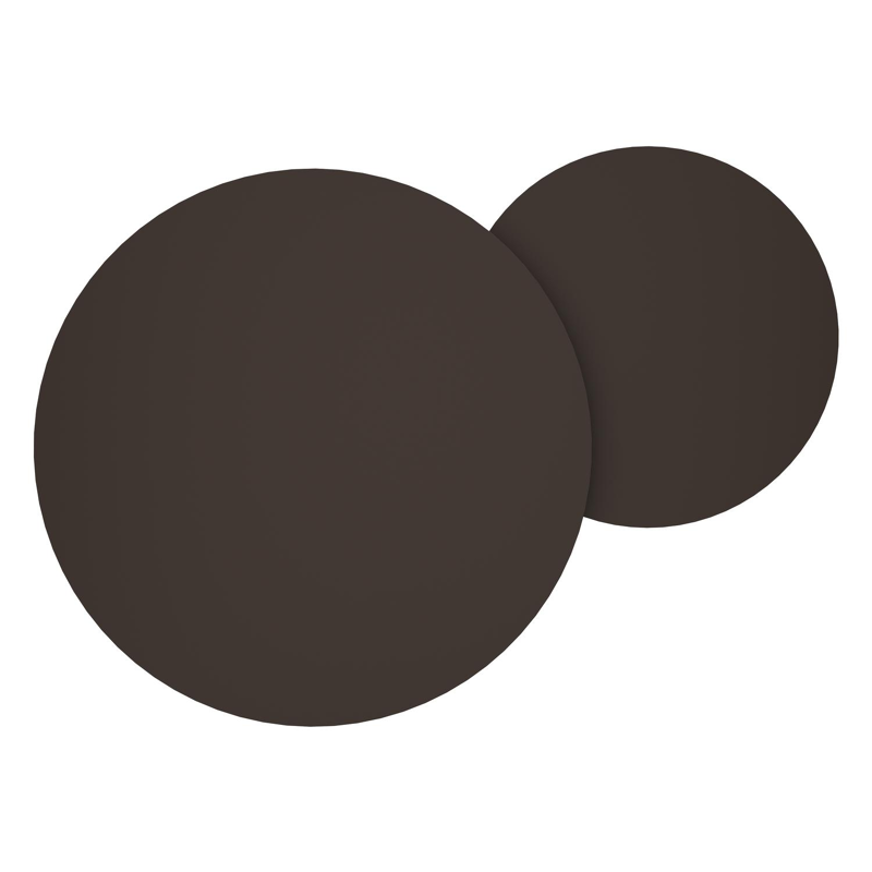 Ensemble de 2 table basse Enna en aluminium brun foncé - Diam. 100/70 x Haut. 37/30 cm