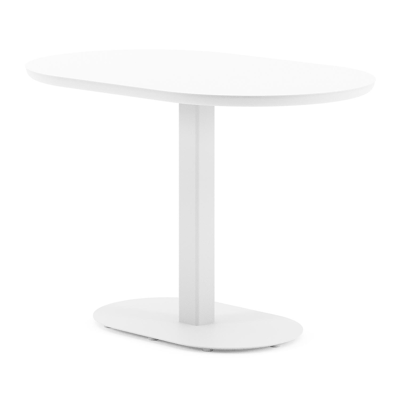 Teramo kantelbare tuintafel rechthoekig in wit aluminium - L 110 x B 70 x H 74 cm