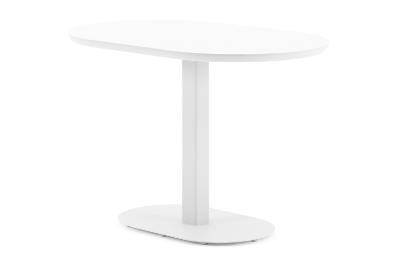 Teramo kantelbare tuintafel rechthoekig in wit aluminium - L 110 x B 70 x H 74 cm