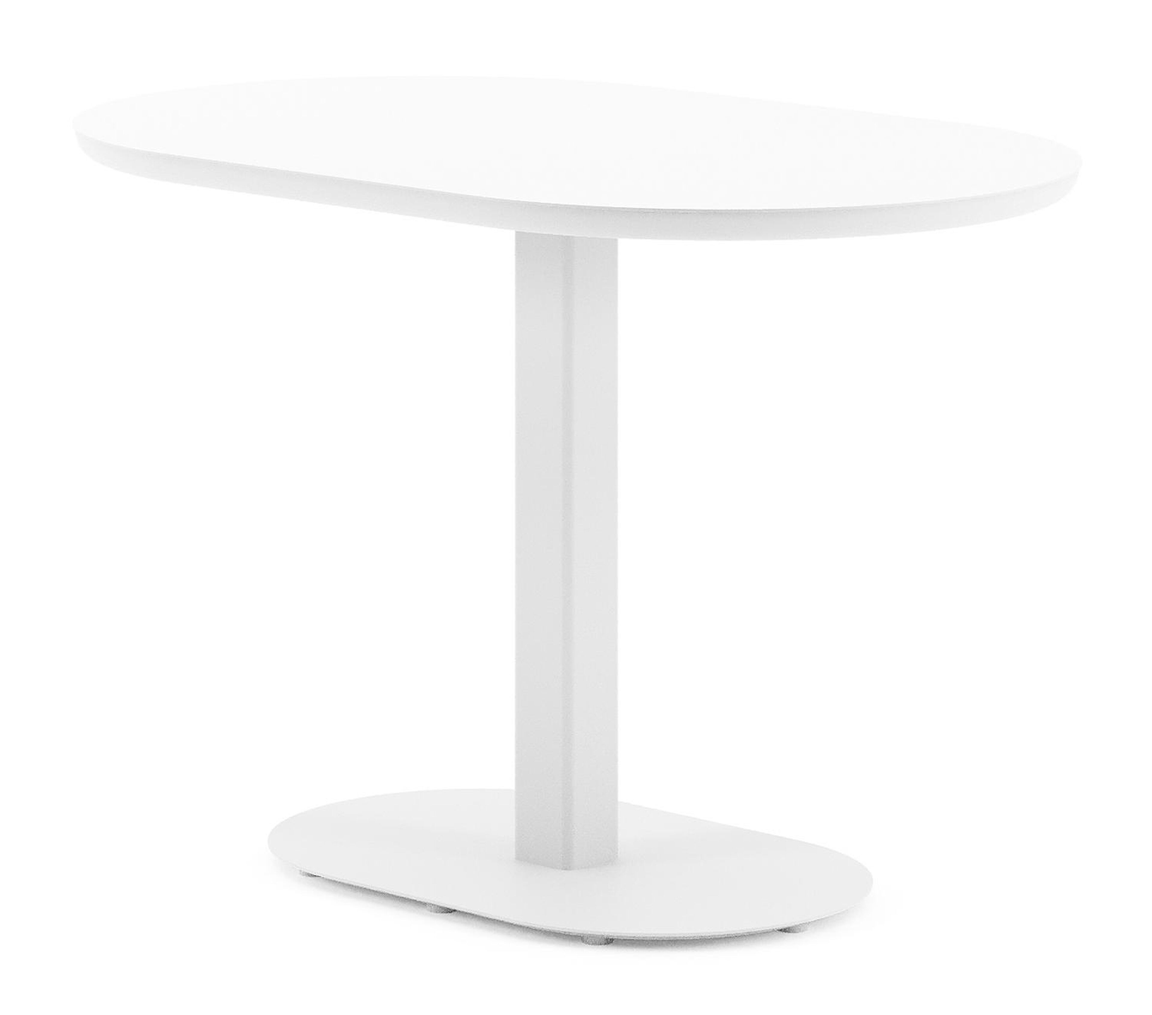 Teramo kantelbare tuintafel bombo in wit aluminium - L 110 x B 70 x H 74 cm