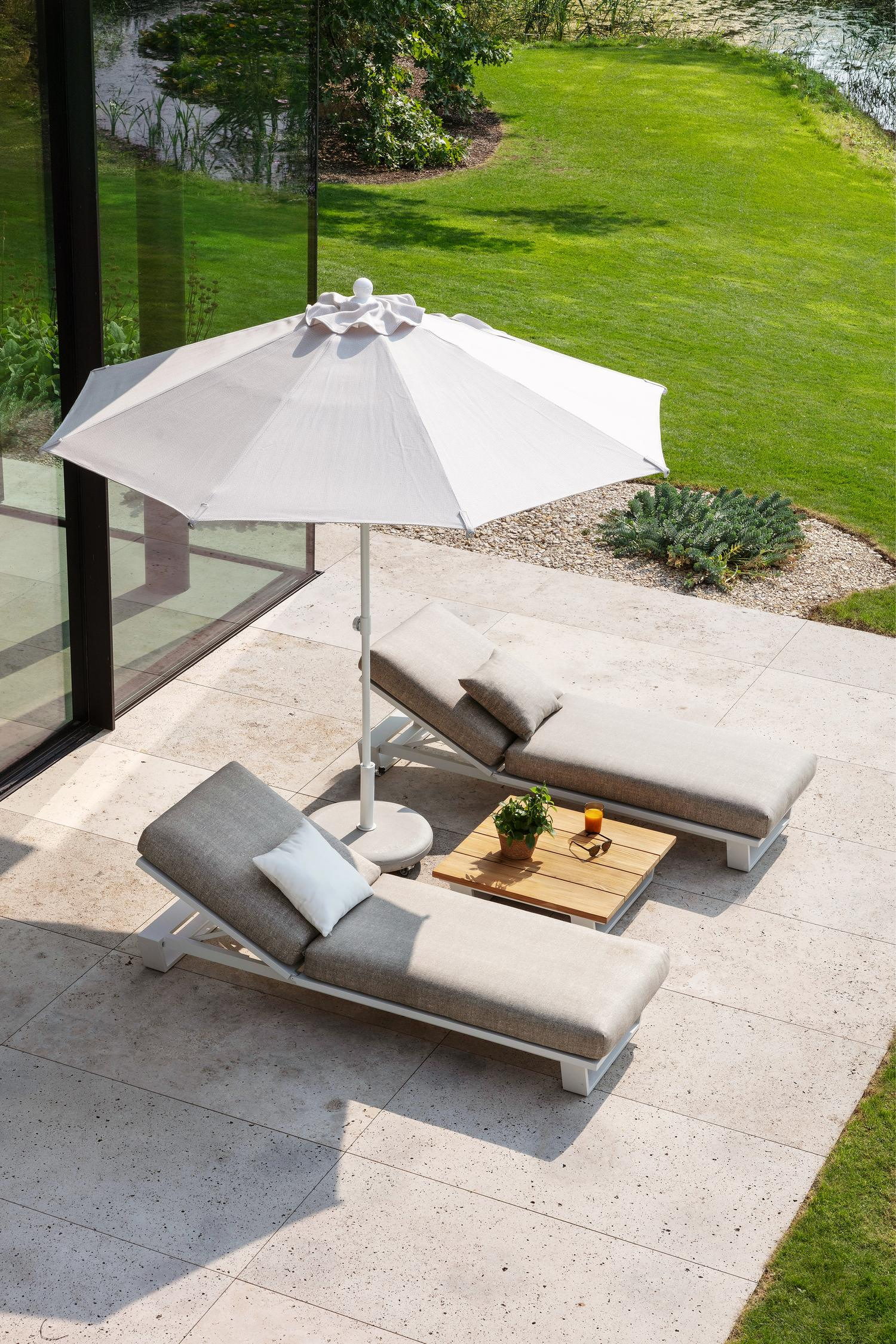 Plana parasolvoet wit beton van 40 kg