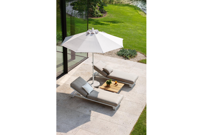 Plana parasolvoet wit beton van 40 kg