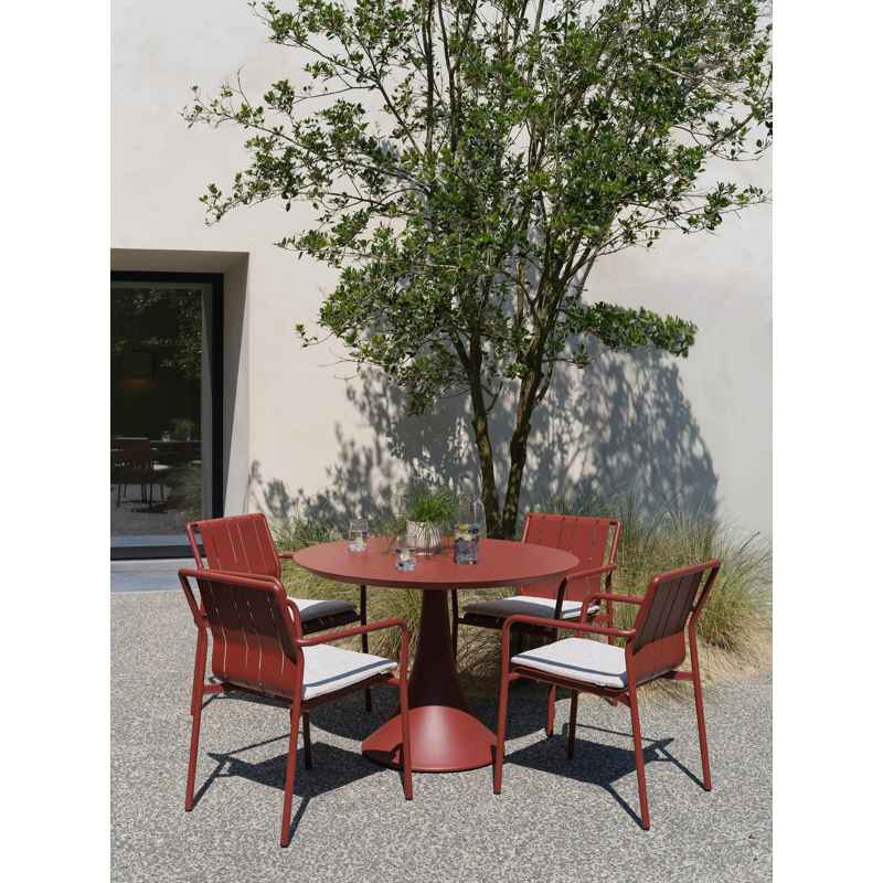 Bolito tuinstoel in ruby aluminium