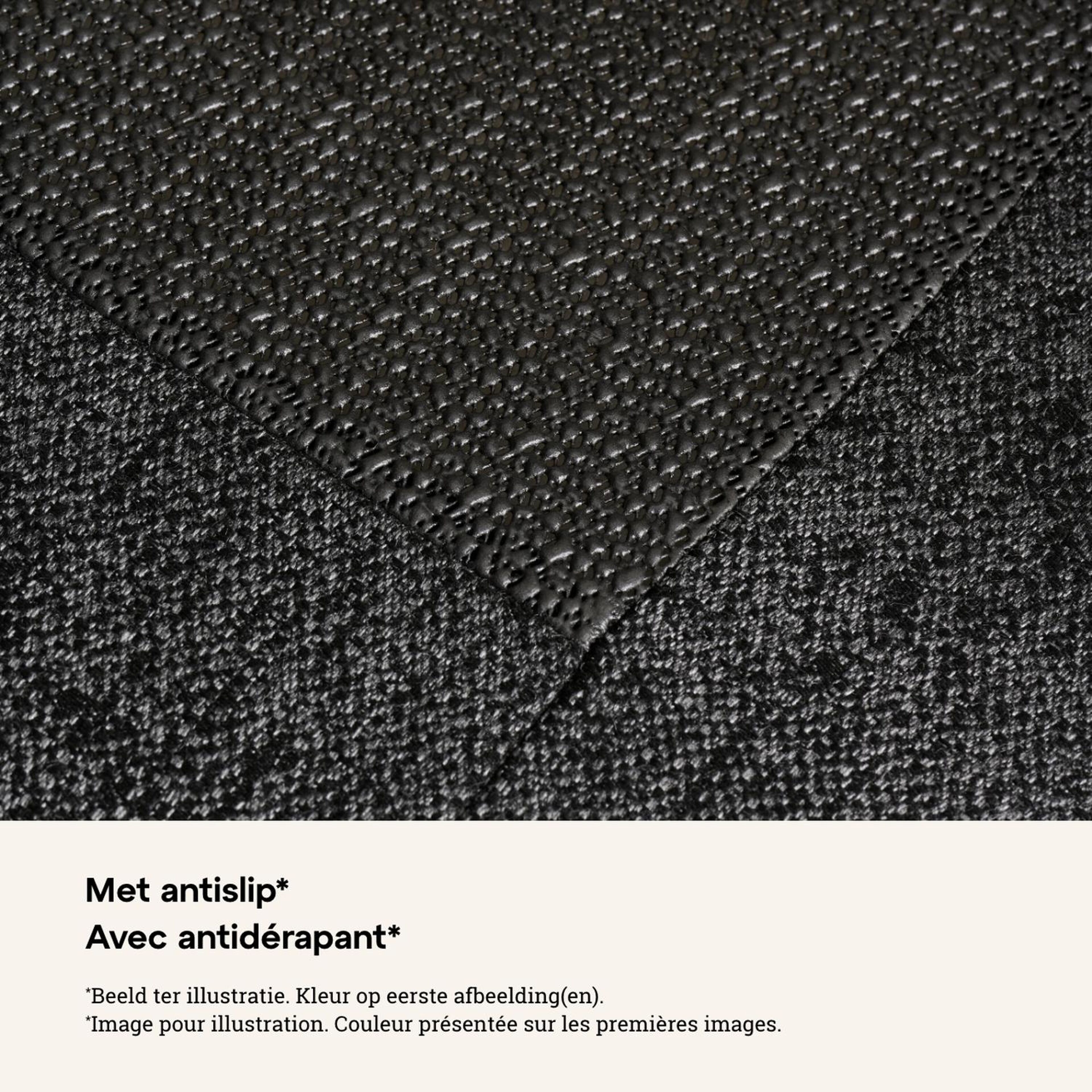 Lacrima tuinstoel in zwart aluminium en zwart verticaal geweven ronde rope met kussen in chartres sooty all weather sunbrella® luxe