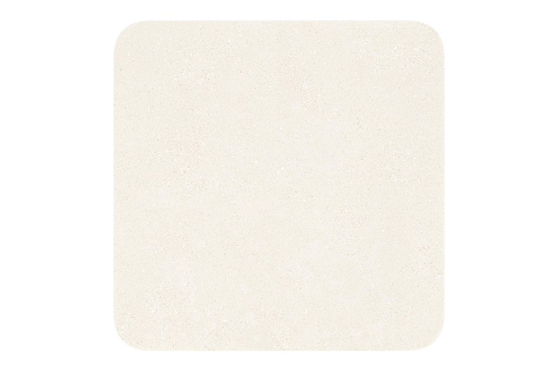 Table de jardin Fano inclinable carré arrondi en aluminium noir et céramique pleine beige - Lg. 85 x Lrg. 85 x Haut. 73 cm