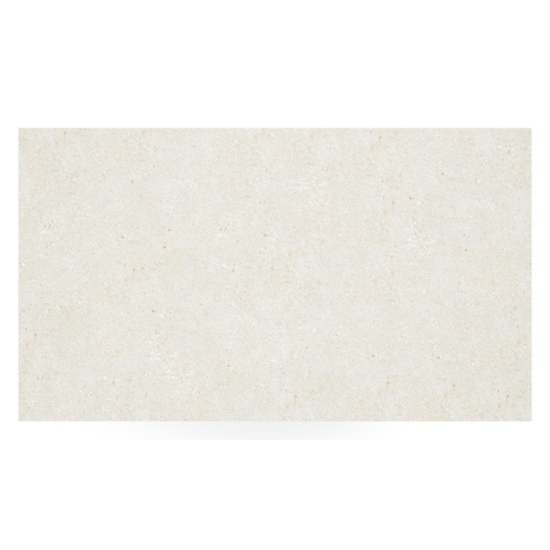 Cirello Pop up loungetafel in zwart aluminium en beige volkeramiek - L 140 x B 80 x H 71,6 cm