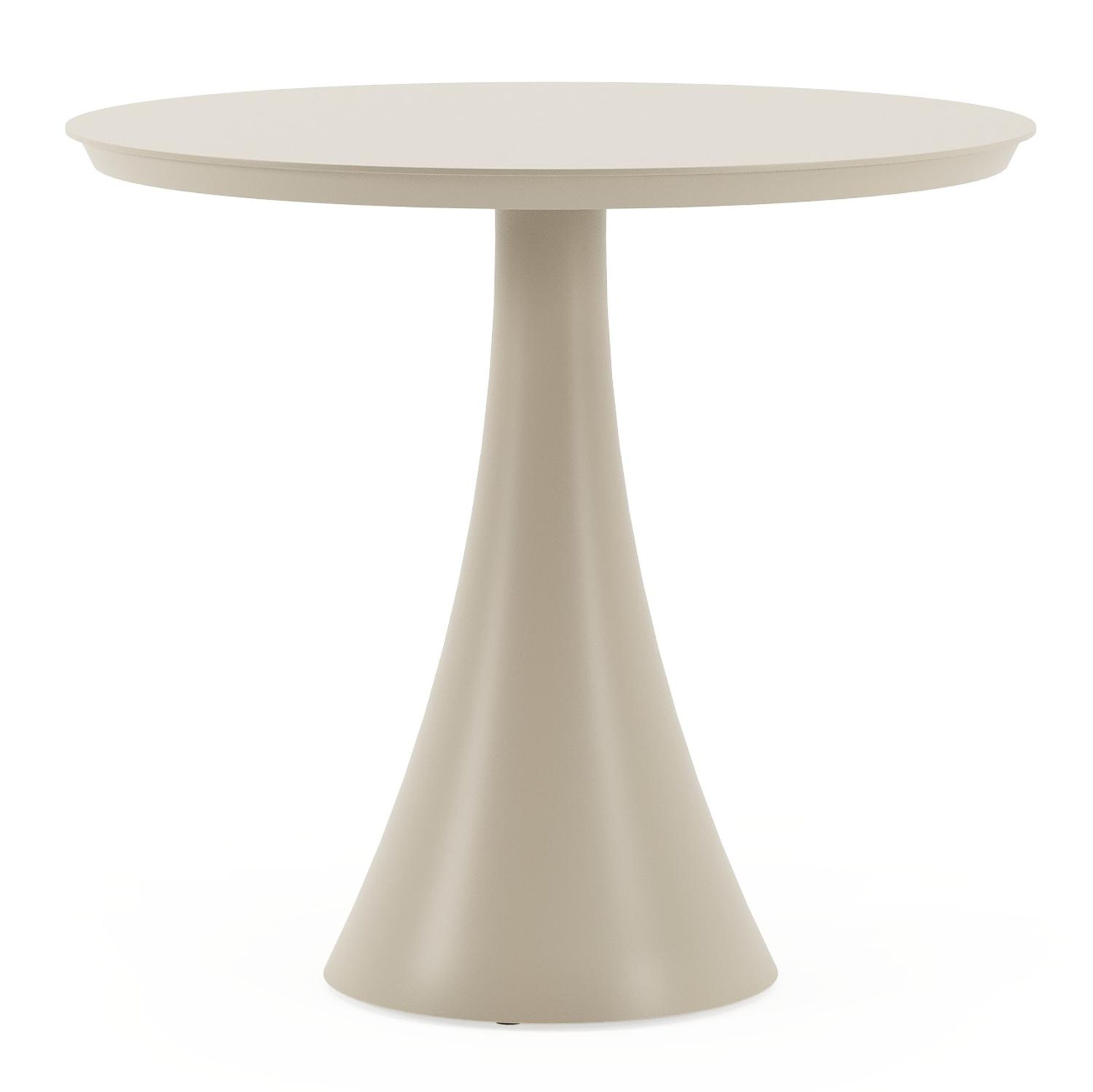 Fano tuintafel rond in beige aluminium - Dia. 85 cm - Dia. 85 x H 75 cm