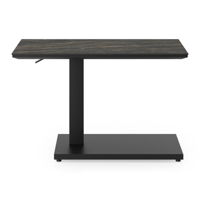 Table d'appoint Cirello Pop up en aluminium noir et céramique pleine black obsession - Lg. 70 x Lrg. 50 x Haut. 66 cm